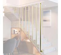 Home and Kitchen, Stair railing posts for ceiling mounting, 70 140 210 240 cm, metal stair railing, for cities/lofts/villas/stairwells (Gold, 100cm/3.3ft/39.4inch)