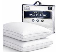 Home and Living Luxury Pillows 2 Pack Box Pillow Pair | Hotel Pillows Quality Firm Pillows Pack of 2 | Superior Side Sleeper Pillow & Support Pillow Set for Back/Neck Relief | Ultimate Pillows Sleep