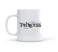 Home and Office Mugs Little Princess Word Logo Girl's Quote （11oz/320ml） Perfect for Kitchens, Restaurants & Cafes, Great Gift Idea