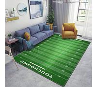 Home Area Runner Rug Pad American Football Field Background with Artificial Turf Soccer Field Thickened Non Slip Mats Doormat Entry Rug Floor Carpet for Living Room Indoor Outdoor Throw Rugs