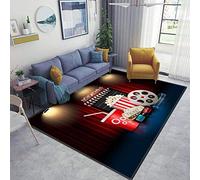 Home Area Runner Rug Pad Cinema Movie Theater Object on Curtain ;Sign Thickened Non Slip Mats Doormat Entry Rug Floor Carpet for Living Room Indoor Outdoor Throw Rugs