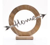 'Home' Arrow Wood and Metal Ornament 28cm