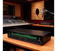 Home Audio EQ Controller with Bluetooth, USB and Dual 10-Band Sliders | Route compatible audio sources, tune each channel separately and personalise the 12-mode LED spectrum panel.