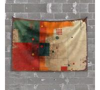 Home Bar Decor Abstract Composition: A Study in Color and Form Tapestry Funny Tapestries Wall Tapestry for Bedroom(75X100CM)