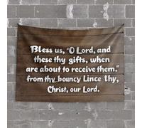 Home Bar Decor Bless Us, O Lord, And These Thy Gifts... Tapestry Men Decor Decor For Man Cave(75X100CM)