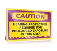 Home Bar Decor Caution Hearing Protection Required For Prolonged Exposure Tin Sign Metal Signs Vintage Funny Cheers Tin Sign(30X40CM)