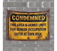 Home Bar Decor Condemned Area: Unsafe for Human Occupation - Enter At Own Risk Tapestry Funny Tapestries Wall Tapestry for Bedroom(75X100CM)