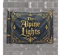 Home Bar Decor Golden Elegance: The Alpine Lights Book Cover Tapestry Funny Tapestries Wall Tapestry for Bedroom(75X100CM)