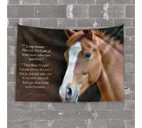 Home Bar Decor Horse with White Stripe On Forehead Tapestry Funny Bar Decor Wall Decorations(75X100CM)