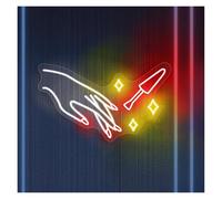 Home Bar Decor Nail Salon Neon Sign USB Powered, Suitable for Shop Sign Wall Mounted Nail Beauty Neon Lights Adjustable Brightness(C,20cmx30cm)