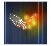 Home Bar Decor Nail Salon Neon Sign USB Powered, Suitable for Shop Sign Wall Mounted Nail Beauty Neon Lights Adjustable Brightness(B,30cmx40cm)