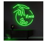 Home Bar Decor Nails Neon Sign, Wall Decor for Nail Salon and Beauty Rooms, Shop Decor, Neon Sign for Bedroom and Shop Room(D)