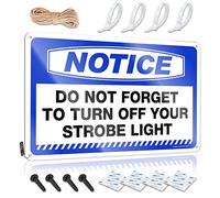 Home Bar Decor Notice Do Not Forget To Turn Off Your Strobe Light Tin Sign Personalized Metal Signs For Outdoors Mancave Acce(20X30CM)