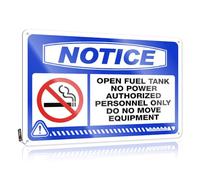 Home Bar Decor Notice Open Fuel Tank No Power Authorized Tin Sign Metal Signs Vintage Funny Cheers Tin Sign(30X40CM)