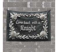 Home Bar Decor Renaissance Romance: Come Back with A Knight Tapestry Home Bar Decor Funky Decor(100X150CM)