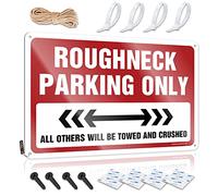Home Bar Decor, Wall Signs Funny Accessory Wall Decor, Scandinavian Rustic Metal Tin Sign For Man Cave | Camping Holiday Gift Custom Roughneck Parking Only(30X40CM)