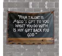 Home Bar Decor Your Talent Is God'S Gift What You Do With It Is Your Gift Back To God Tapestry Beer Decor Cave Man Bar(100X150CM)