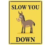 Home Bar Man Cave Wall Decor Slow Your Down Crossing Funny Tin Signs Bar Decorations Animal Art Poster