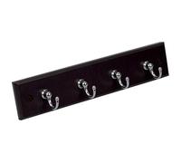 Home Basics 4 Hook Wall Mounted Key Holder Rack for Entryway, Kitchen, Bedroom - Organize Car Keys, House Keys, Small Accessories and Jewelry (Cherry)