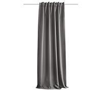 Home Basics Acustico Acoustic Curtain Plain Noise, Heat, Cold and Draught Protection + Darkening Grey 225 x 135 cm