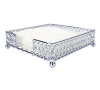 Home Basics Infinity Collection Flat Napkin Holder, Silver Chrome