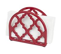 Home Basics Lattice Collection Cast Iron Napkin Holder (Red)