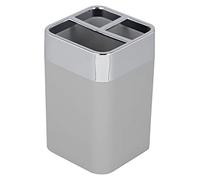 Home Basics Toothbrush Holder, ABS Plastic, Grey