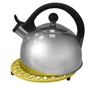 Home Basics TR45802 Sunflower Collection Heavy-Duty Cast-Iron Trivet for Serving Hot Dish, Pot, Pans & Teapot on Kitchen Countertop Dinning Heat Resistant, Yellow