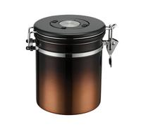 Home Bay Coffee Canister 0.9L, Airtight Coffee Container with Date Tracker Lid, Stainless Steel Canister for Kitchen Food Storage, Black-Copper Gradient (1500 ml)