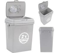 Home Beauty Airtight Pet Food Storage Container, Flip Top Locking System, Plastic Food Dispenser Bin for Dogs, Cats and Birds (Grey, 40L)