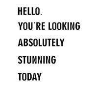 Home Beauty Salon Decor Wall Stickers Hello, You're Looking Stunning Quote Vinyl Decals Inspiration Beauty Unique Wall Large - 57x67cm