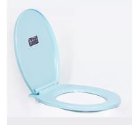 Home Beauty Soft Close Toilet Seat Oval - Heavy Duty WC Seat with Quick Release, Anti-Slam, Easy Top Fix - 415-440mm x 357mm - Polypropylene - (Light Blue)