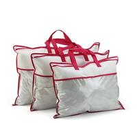 Home Bedding Pillow Storage Bag, Clear Transparent Polypropylene Plastic, Long Lasting Durability, Zipped Bag With Nylon Handles, 55 x 40cm, Also Store Clothes, Towels, Blankets, Bedding & Travel