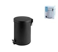 Home Black Metal Dustbin with Pedal, Lt 5