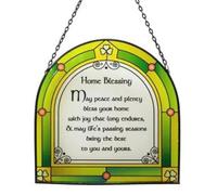 Home Blessing Stained Glass Plaque