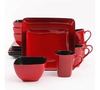 Home Bowl Set Square Tableware a Set of 16 Plates Bowls Cups and Cutlery Combination