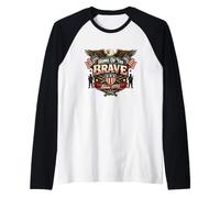 Home Brave 1776 Veteran Military Patriotic 250th Years Raglan Baseball Tee