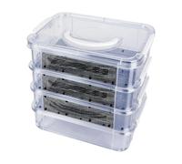 Home Breeding Container with Handle Lid and Side Latches, Clear Feeder Colony Box for Home Feeding and Daily Care, 10.6 X 7.1 X 9.8 in Feeding Prep Live Feeder Habitat