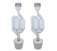 Home Brew Ohio Twin Bubble Airlock with 6.5 Rubber Stopper (Set of 2)