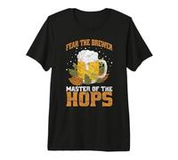 Home Brewing Craft Beer Fear The Brewer Master of The Hops Premium T-Shirt