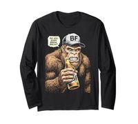 Home Brewing Funny Bigfoot Beer Brewer Bottle Brew Bruh Long Sleeve T-Shirt