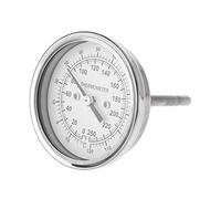 Home Brewing Thermometer Stainless Steel Celsius Water Distilling Temperature Gauge Bimetal 1/2'' NPT 2''Stem Temperature Gauge Outdoor Indoor