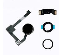 Home Button Replacement for iPad Mini 4 2015 7.9" (A1538 A1550), iPad Air 2 9.7"(A1566 A1567 A1568),iPad Pro 12.9 1st Gen 2015 (A1670 A1671) Incl Flex Cable Connector -Black