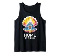 Home By The Sea Shell House Design Tank Top