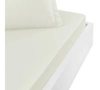 Home Cassiopee dh80pe-ecr 80 Count 30 cm Percale Fitted Sheet 80 x 200 cm Ecru