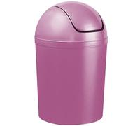 Home Centre Compact Plastic Swing Top Waste Bin 5 Litre Purple | Swing top lid, cylindrical shape, house, office, bathroom, lobby dustbin, hygienic waste disposal, daily use