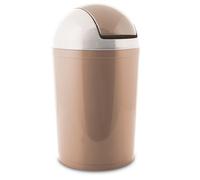 Home Centre.Direct Home Centre Compact Plastic Swing Top Waste Bin 15 Litre Cappuccino House Office Bathroom Lobby