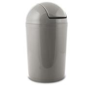 Home Centre.Direct Home Centre Compact Plastic Swing Top Waste Bin 15 Litre Silver House Office Bathroom Lobby Dustbin