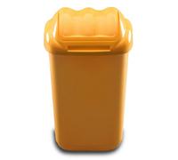 Home Centre.Direct Home Centre Lift Top Plastic Waste Bin 50 Litre Yellow Kitchen Office School Work Recycling