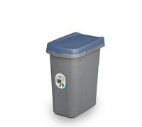 Home Centre.Direct Home Centre Plastic Lift Top Lid Waste Bin Kitchen School 15 Litre Blue-Grey